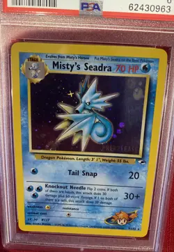 2000 Pokemon Gym Heroes Misty's Seadra 9/132 ,Holo-prerelease PSA 6, EX-MT. - Image 4