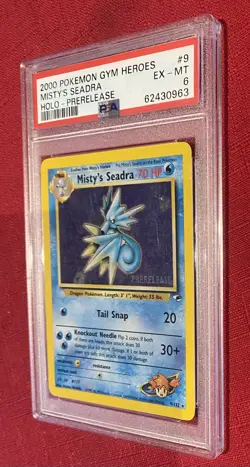 2000 Pokemon Gym Heroes Misty's Seadra 9/132 ,Holo-prerelease PSA 6, EX-MT. - Image 5