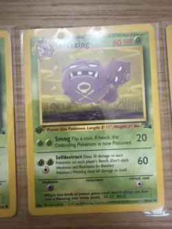 Lot Pokemon 1st Edition Base Set 1999 - (1) Zubat, (1)Weezing, & (1)Parasect LP - Image 3