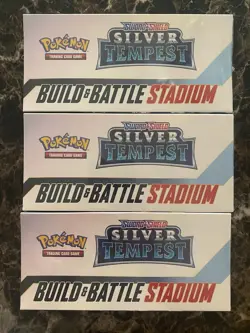 (3) Pokemon Silver Tempest Build and Battle Stadium Lot Factory Sealed 36 Packs! - Image 1