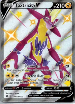 Pokemon TCG Toxtricity V SV112/122 Shining Fates Shiny Vault NM - Image 1