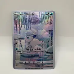 Alolan Vulpix Pokemon TCG Pocket Illustration Rare Textured Holo Custom - Image 1