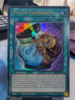 YuGiOh! Pot of Prosperity RA01-EN066 Ultra Rare 1st Ed* - Image 1