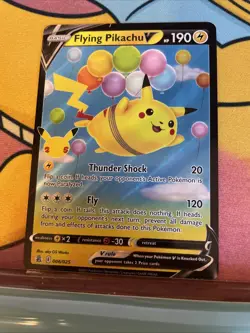 ✨Pikachu V SWSH063 SWSH: Sword & Shield Promo Cards Holo✨Surfing And Flying Pika - Image 5