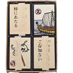 Vintage Edo Iroha Karuta Japanese Card Game 4-Decks 1-Open Original Box - Image 2