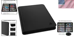 Elegant 1024 Capacity Trading Card Binder - Acid-Free Side Loading Case in Black - Image 2