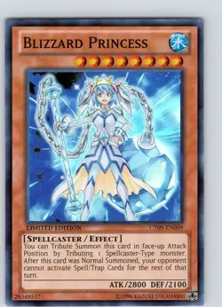 Yu-Gi-Oh TCG Blizzard Princess CT09-EN009 Limited Edition Super Rare Card NM - Image 1