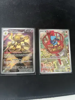 Riolu And Alakazam Mega Evolution ETB Pokemon Card Promo Cards 009 And 010 - Image 1