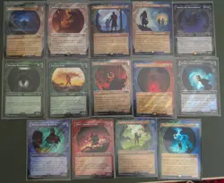 Magic the Gathering MTG LoTR Showcase Art Surge Foil Lot of 14 Cards - Image 1