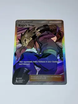 Pokemon Card TCG Koga’s Trap Full Art 211/214 SM Unbroken Bonds Ultra Rare NM/M - Image 1