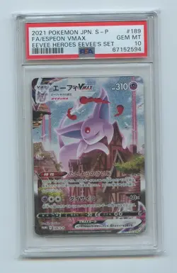 Japanese Pokemon Card 2021 S Promo 189 Espeon VMAX PSA 10 67152594 - Image 1