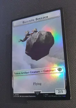 MTG *FOIL * Lord Of The Rings Token BALLISTIC BOULDER ** FOOD # 11 NM - Image 1
