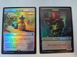 MTG - Treasure | Fungus - FOIL Double Sided Token - Jurassic Park - Image 1