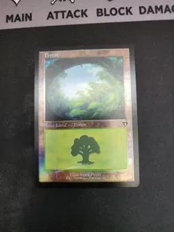 1x - Forest (#451) - RETRO FOIL - Commander Masters - NM MTG - Image 1