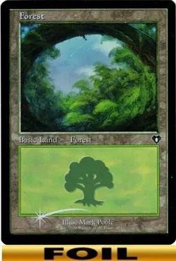 1x - FOREST - #451 - RETRO FOIL - Commander Masters - NM MTG - Image 1