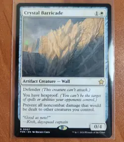 Magic MTG Crystal Barricade FDN 0007 Regular Rare - NM condition - Image 1