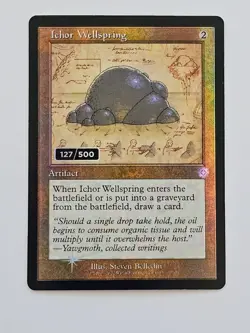 MTG Ichor Wellspring *SERIALIZED SCHEMATIC RETRO FOIL* NM/MT BRO 2022 #127/500 - Image 1