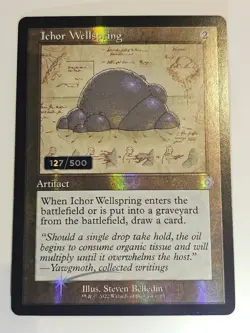 MTG Ichor Wellspring *SERIALIZED SCHEMATIC RETRO FOIL* NM/MT BRO 2022 #127/500 - Image 2