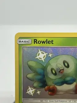 Pokemon TCG Rowlet SV2/SV94 Hidden Fates: Shiny Vault Holo Rare NM - Image 2