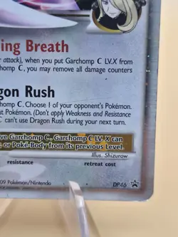 Pokemon Garchomp C LV. X DP46 Diamond & Pearl Holo Black Star Promo HP - Image 4