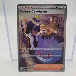 Pokemon TCG Temporal Forces Morty's Conviction 211/162 Secret Art Rare SAR - Image 1