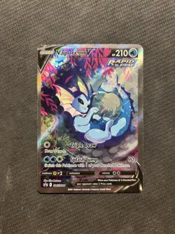 Pokemon TCG Vaporeon V SWSH181! Damaged Condition! See Description! - Image 1
