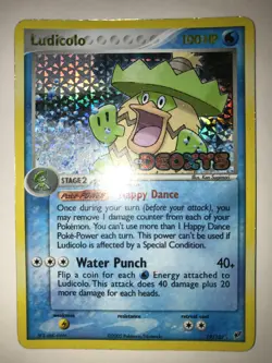 Pokemon TCG Ludicolo Reverse Holo Rare 19/107 Stamped EX Deoxys LP - Image 1