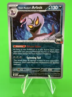 Pokemon Team Rocket's Arbok S & V Destined Rivals Reverse Holo UC 113/182 NM!! - Image 1