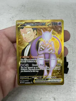 Team Rocket’s Mewtwo EX Gold 240/182 Destined Rivals English Pokemon TCG - Image 3