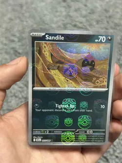 Pokemon TCG Sandile Master Reverse Holo 057/086 Black Bolt English - Image 1