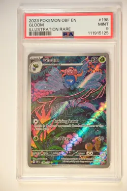2023 POKEMON OBF EN-OBSIDIAN FLAMES ILLUSTRATION RARE #198 GLOOM PSA 9 - Image 1