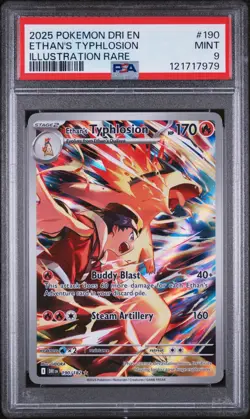 PSA 9 Mint Ethan’s Typhlosion 2025 Destined Rivals 190/162 Pokemon Card - Image 1