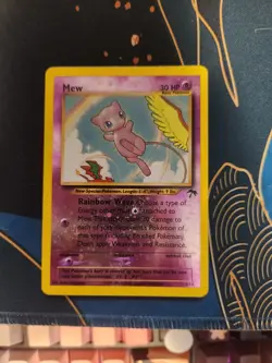 Mew 1/18 Southern Islands Reverse Holo Swirl Pokemon Trading Card Game - Image 1