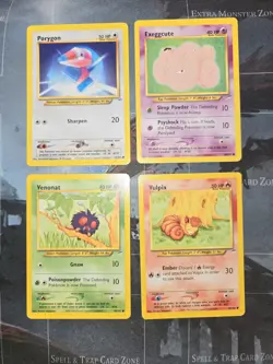 Neo Destiny 4 Card Lot Porygon, Exeggcute, Venonat, Vulpix Vintage Pokemon LP - Image 1