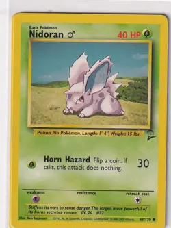 Pokemon Karte Trading Card Game Basis Set 2 Nr. 83/130 Nidoran englisch - Image 1