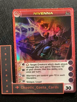 NIVENNA - * MAX POWER * - 45/60/80/50/30 - SUPER RARE - CHAOTIC CARD - CCG - N/M - Image 1