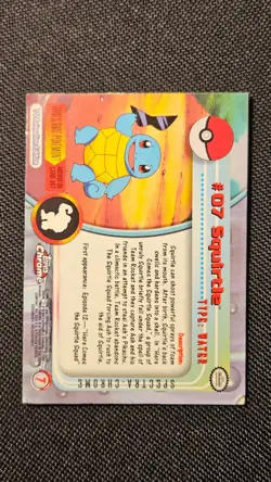 2000 Topps Chrome Squirtle Spectra HOLO Variant Pokemon Card #07 RARE - HP - Image 3