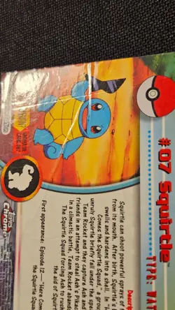 2000 Topps Chrome Squirtle Spectra HOLO Variant Pokemon Card #07 RARE - HP - Image 4