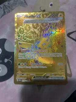 Pokemon TCG Prismatic Evolutions Pikachu EX Gold Hyper Rare Card 179/131 - Image 4