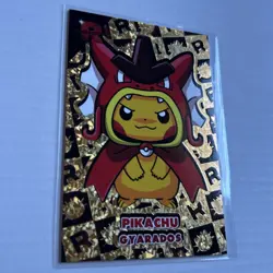 Pikachu Poncho Gyarados Pokemon Card - Image 3