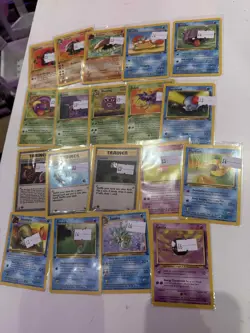 19x 1st Edition Fossil cards Bulk Vintage Pokemon inc Gastly, weezing etc - Image 1