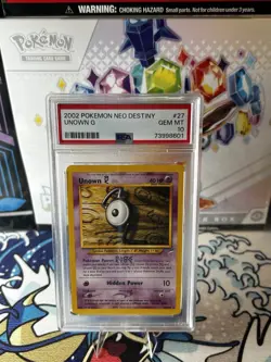 PSA 10 GEM MINT Unown G 27/105 Neo Destiny RARE Pokemon Card 071 - Image 1