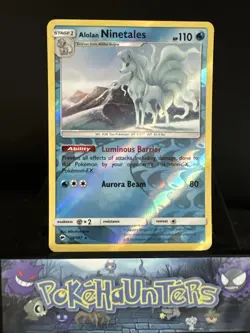 Pokemon Card Alolan Ninetales 28/147 Burning Shadows Reverse Holo NM - Image 1