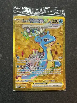 Lapras ex 164 Sv: Terapagos UPC Gold Holo Promo Card SEALED Near Mint - Image 1