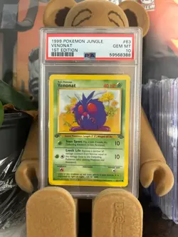 Venonat 63/64 Jungle FIRST EDITION PSA 10. PERFECT CARD, GREAT PIECE OF HISTORY! - Image 1