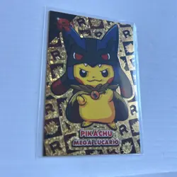 Pikachu Poncho Mega Lucario Gold Holo Team Rocket Card Database Peru Pokemon - Image 2