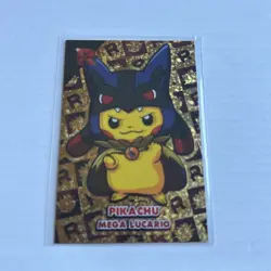 Pikachu Poncho Mega Lucario Gold Holo Team Rocket Card Database Peru Pokemon - Image 4