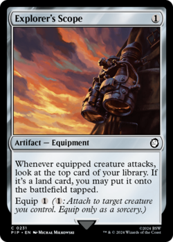 MTG Explorer's Scope [Fallout, Near Mint] - SURGE FOIL - Image 1