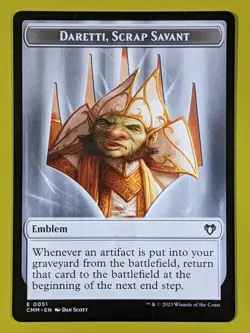 DOUBLE SIDED Thopter & Daretti, Scrap Savant Token x1 Commander Masters 1x MTG - Image 1