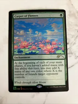 Carpet Of Flowers Secret Lair Foil MTG MISPRINT SHIFTED - Image 1